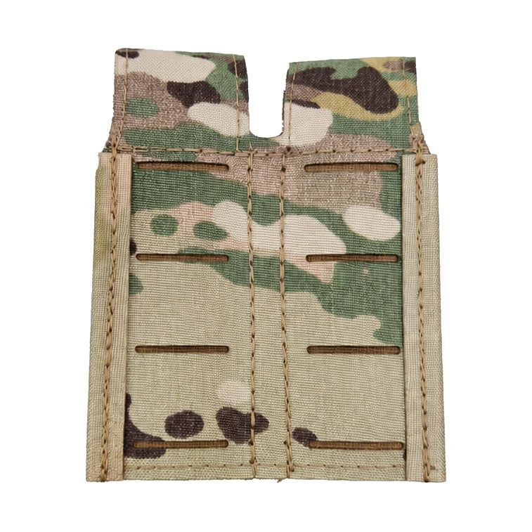 Esstac Lidded Double Pistol GAP KYWI Pouch - Multicam, back view - colour-corrected manufacturer image