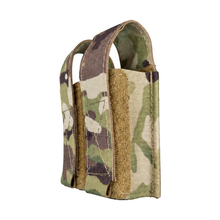 Esstac Lidded Double Pistol GAP KYWI Pouch - Multicam, side view - colour-corrected manufacturer image #color_multicam