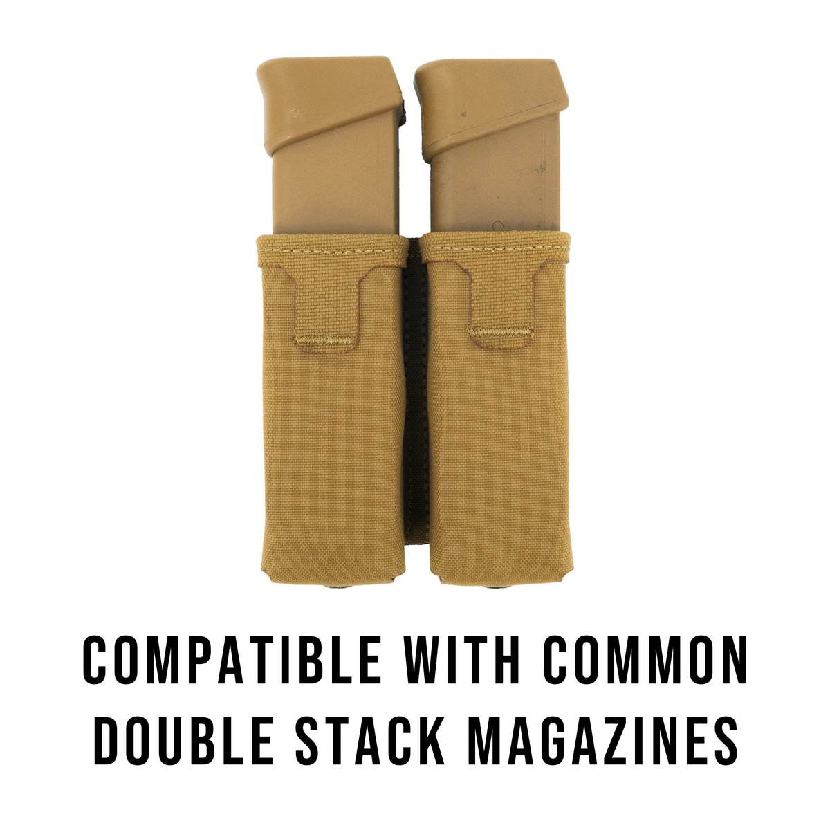 Haley Strategic Double Pistol Mag Pouch — Coyote Brown, product view 4