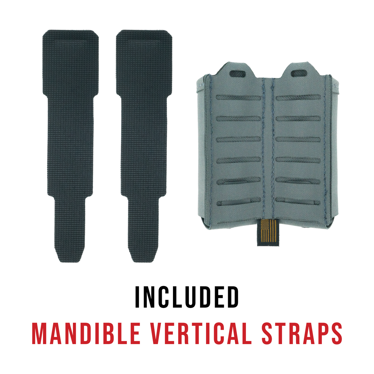 Haley Strategic Double Pistol Mag Pouch — Grey, product view 3