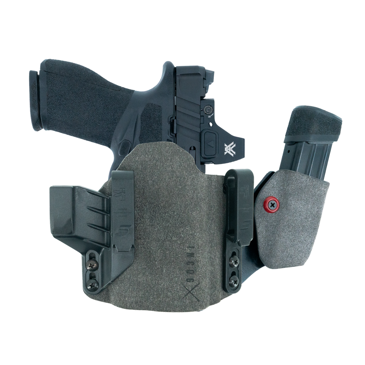 Haley Strategic Incog X Holster - Springfield Echelon — Grey, Small Light + Mag Caddy Right, product view 1