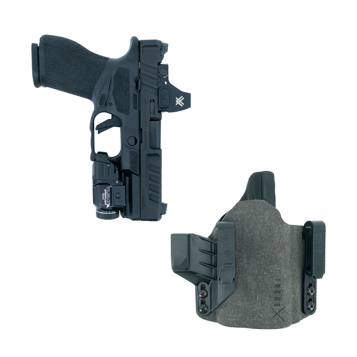 Haley Strategic Incog X Holster - Springfield Echelon — Grey, Small Light Right, product view 2