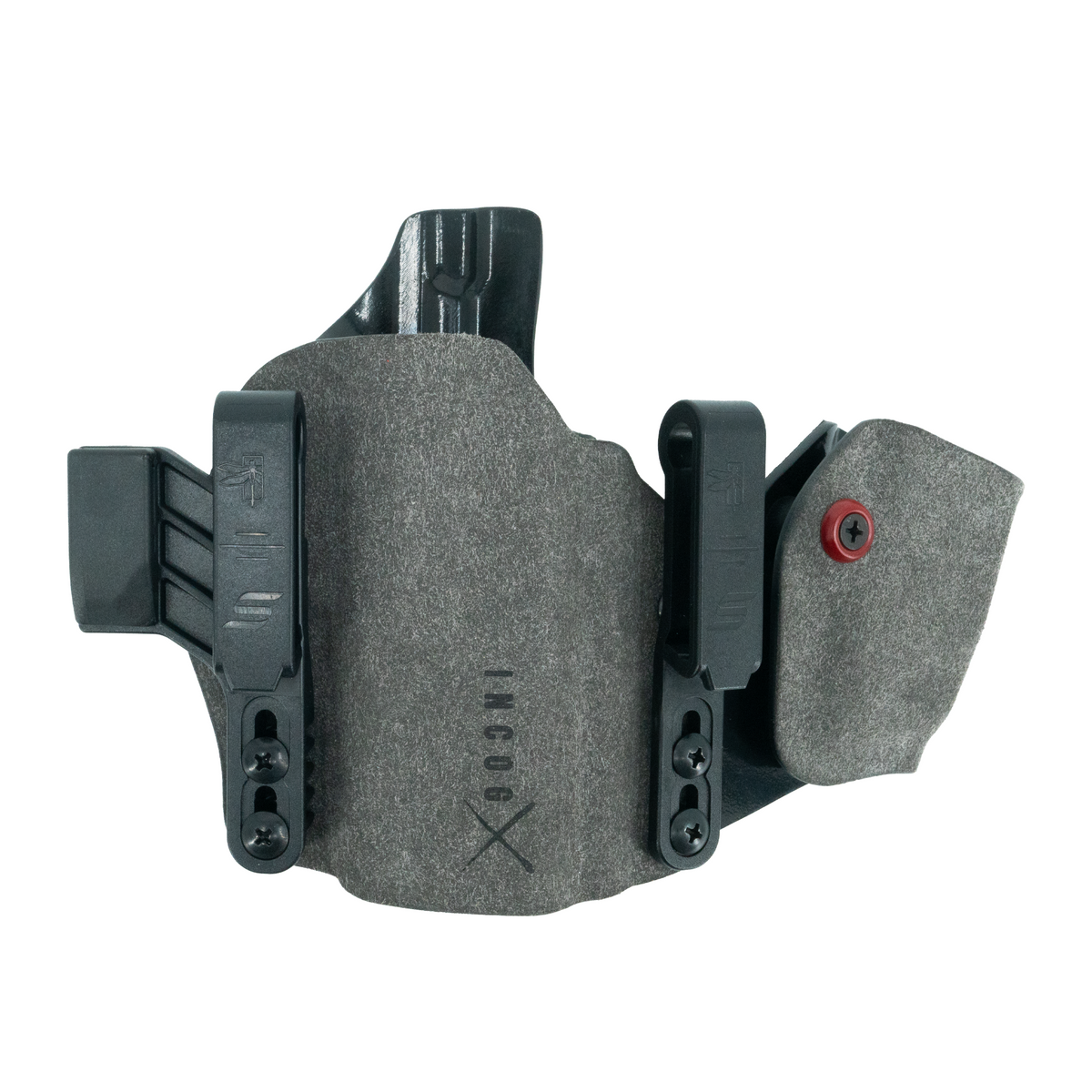 Haley Strategic Incog X Holster - Springfield Echelon — Grey, No Light + Mag Caddy Right, product view 3