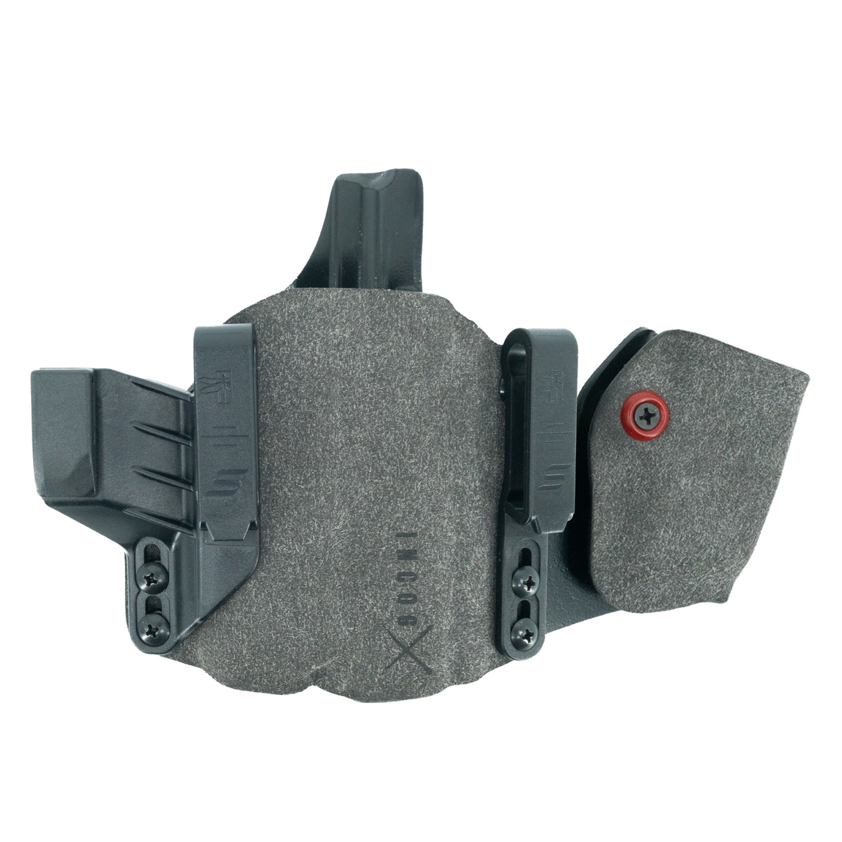 Haley Strategic Incog X Holster - FN 509 — Grey, Small Light + Mag Caddy Right, product view 3