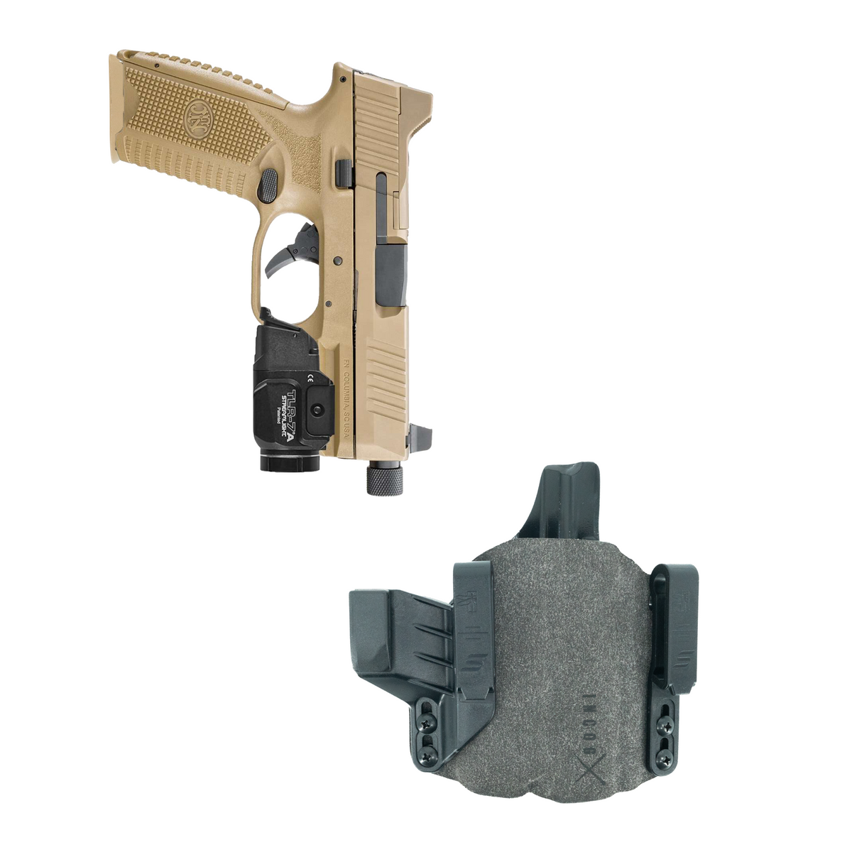 Haley Strategic Incog X Holster - FN 509 — Grey, Small Light Right, product view 2