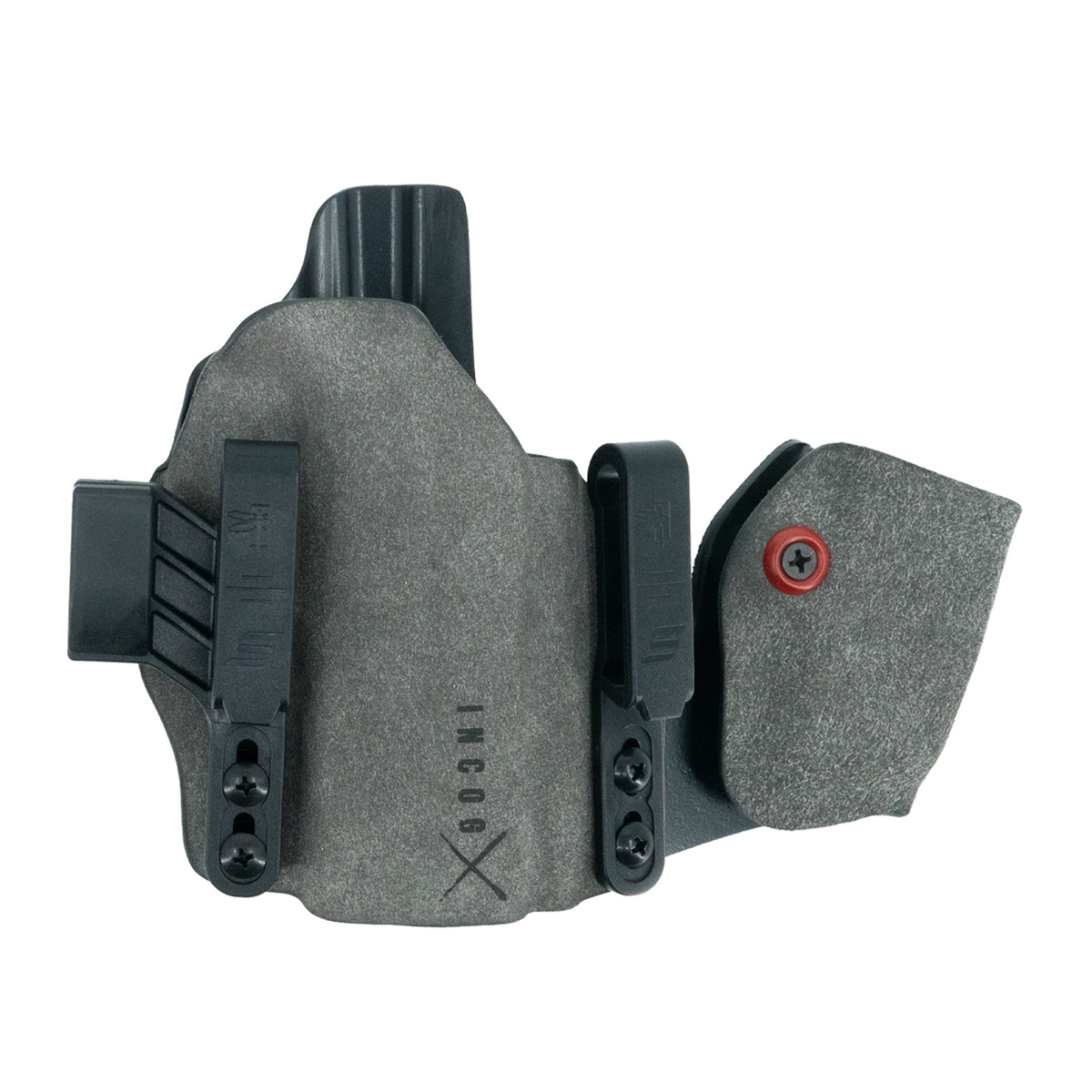 Haley Strategic Incog X Holster - FN 509 — Grey, No Light + Mag Caddy Right, product view 3
