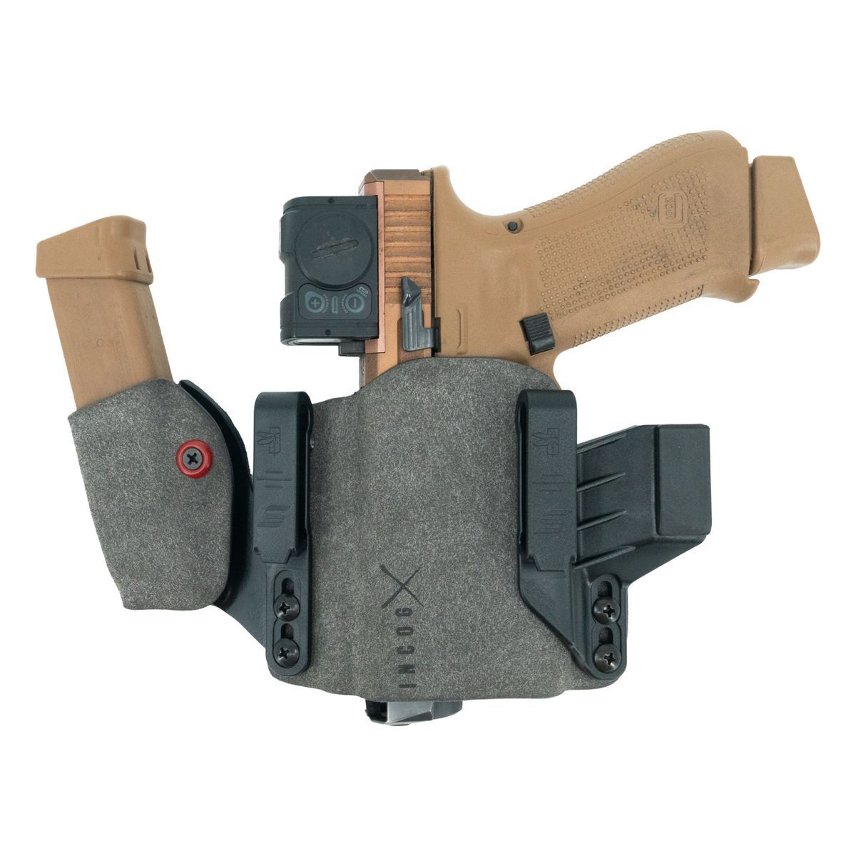 Haley Strategic Incog X Holster - Glock 17/19 — Grey, Small Light + Mag Caddy Left, product view 1