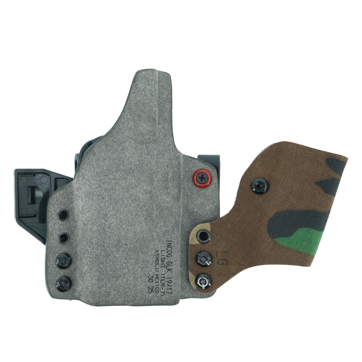 Haley Strategic Incog X Holster - Glock 17/19 — M81 Woodland, Small Light + Mag Caddy Left, product view 5
