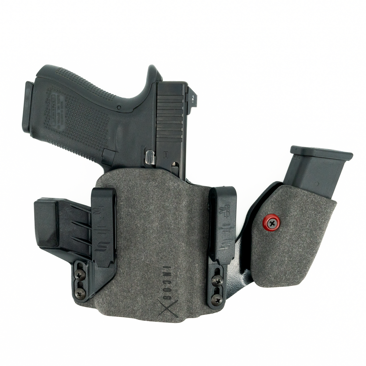 Haley Strategic Incog X Holster - Glock 17/19 — Grey, Small Light + Mag Caddy Right, product view 1