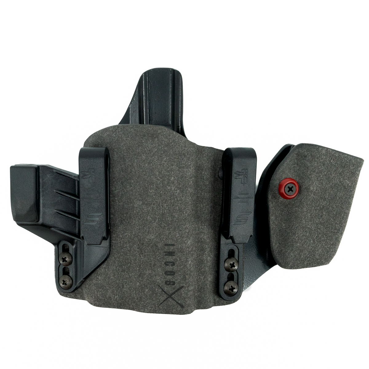 Haley Strategic Incog X Holster - Glock 17/19 — Grey, Small Light + Mag Caddy Right, product view 2