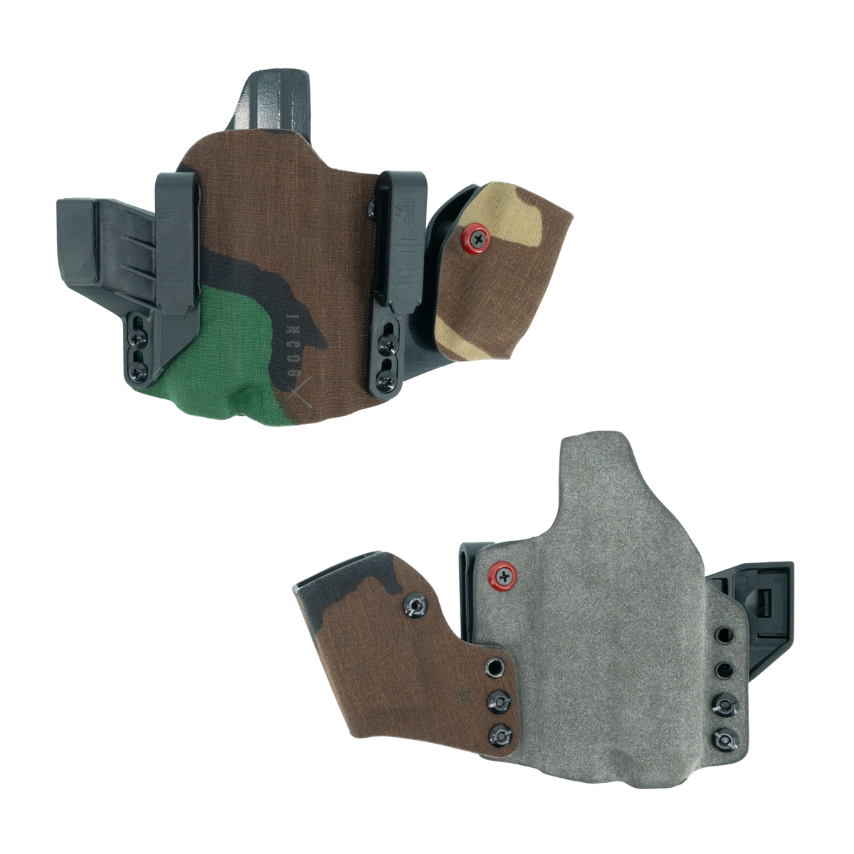 Haley Strategic Incog X Holster - Glock 17/19 — M81 Woodland, Small Light + Mag Caddy Right, product view 3
