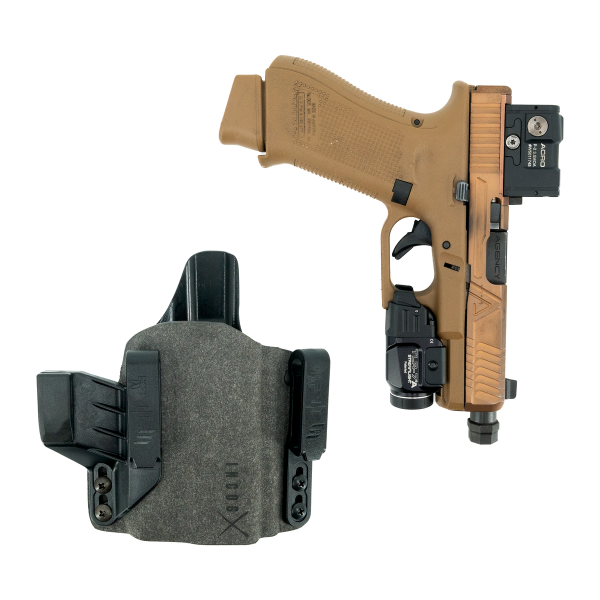 Haley Strategic Incog X Holster - Glock 17/19 — Grey, Small Light Right, product view 3