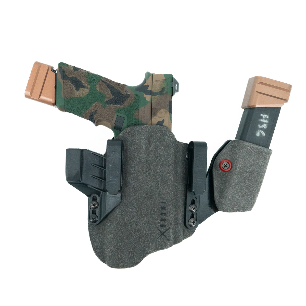 Haley Strategic Incog X Holster - Glock 17/19 — Grey, Large Light + Mag Caddy Right, product view 1