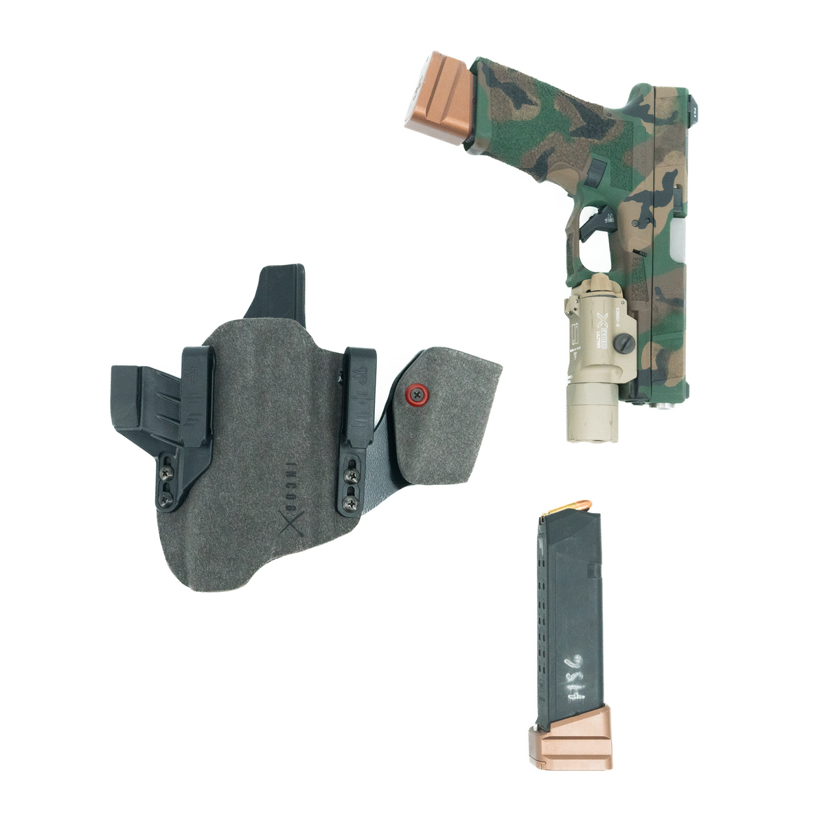 Haley Strategic Incog X Holster - Glock 17/19 — Grey, Large Light + Mag Caddy Right, product view 10