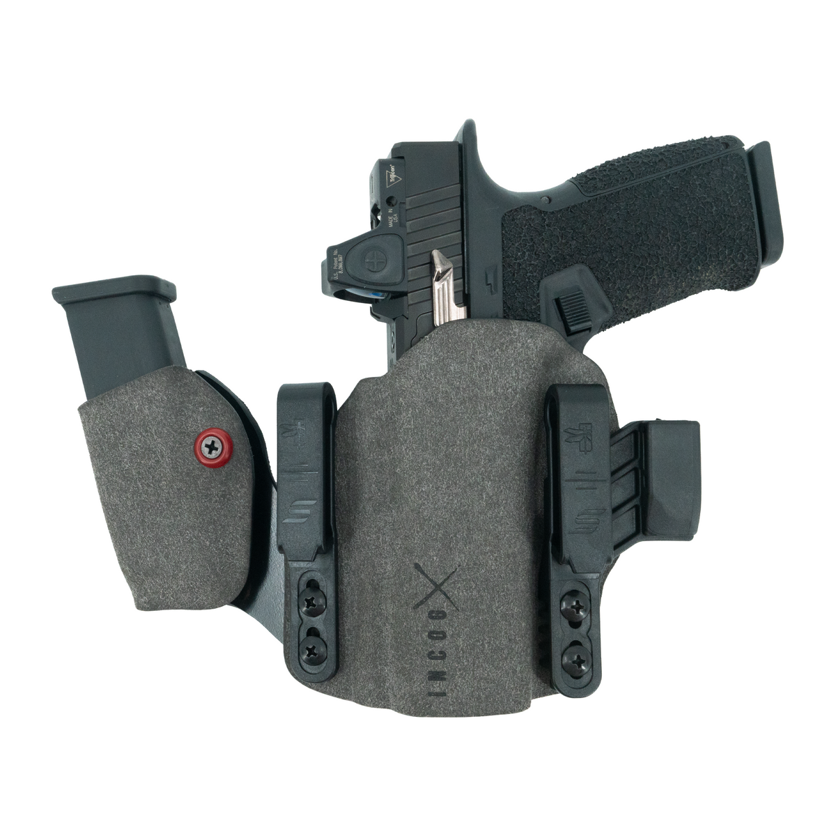 Haley Strategic Incog X Holster - Glock 17/19 — Grey, No Light + Mag Caddy Left, product view 1