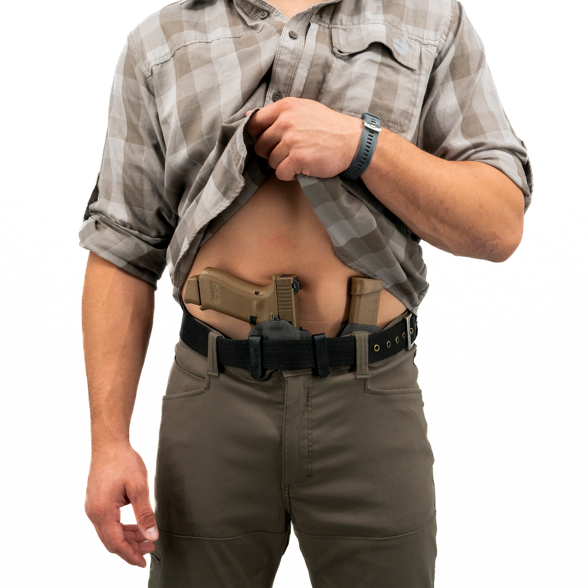 Haley Strategic Incog X Holster - Glock 17/19 — Grey, No Light + Mag Caddy Right, product view 11