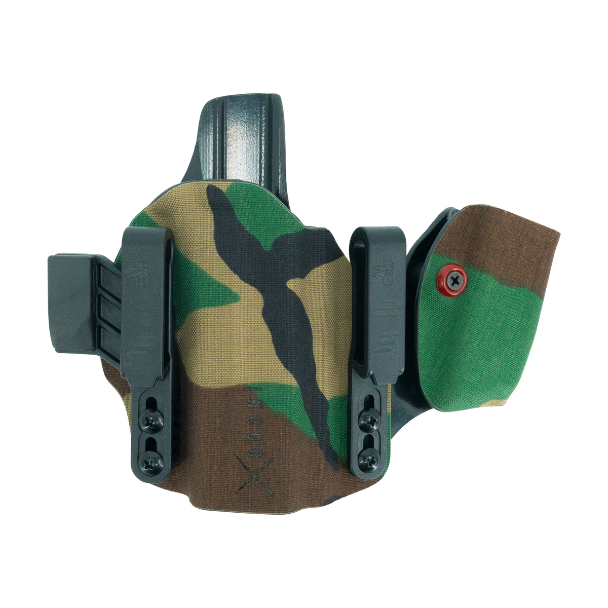 Haley Strategic Incog X Holster - Glock 17/19 — M81 Woodland, No Light + Mag Caddy Right, product view 1