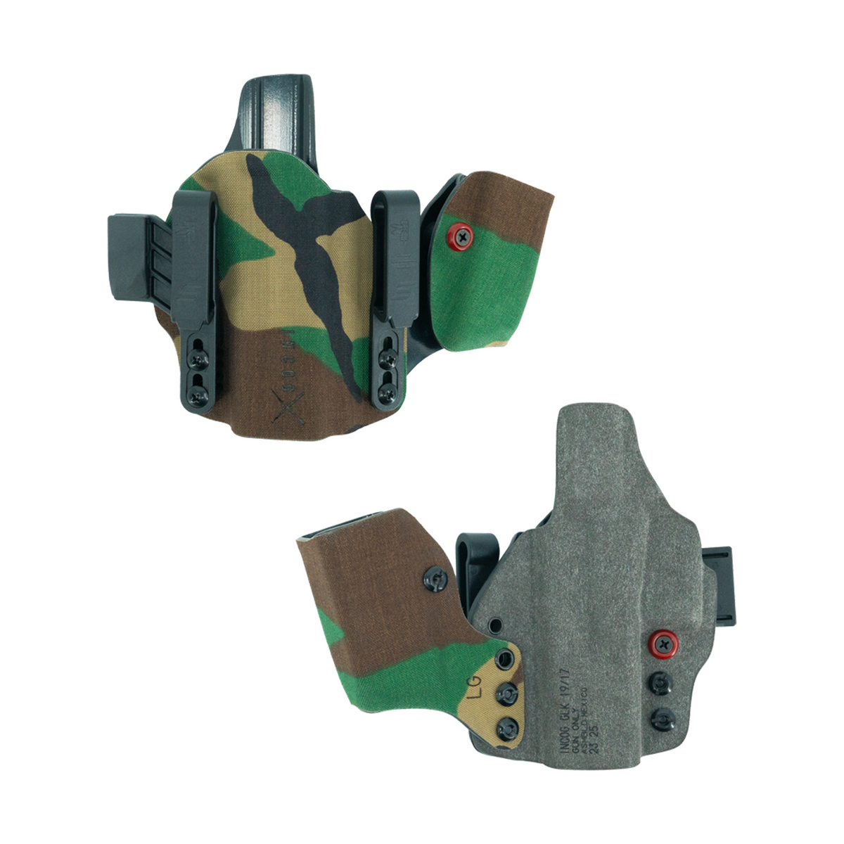 Haley Strategic Incog X Holster - Glock 17/19 — M81 Woodland, No Light + Mag Caddy Right, product view 3