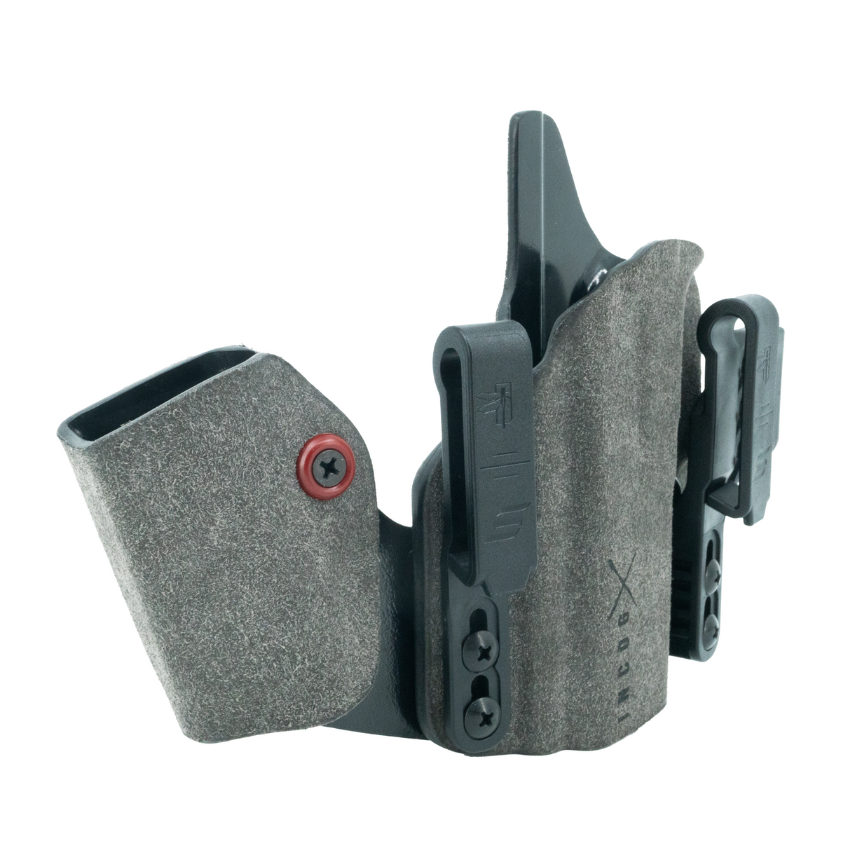 Haley Strategic Incog X Holster - Glock 43X/48 — Grey, No Light + Mag Caddy Left, product view 4