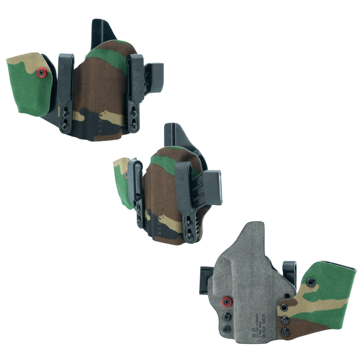 Haley Strategic Incog X Holster - Glock 43X/48 — M81 Woodland, No Light + Mag Caddy Left, product view 3