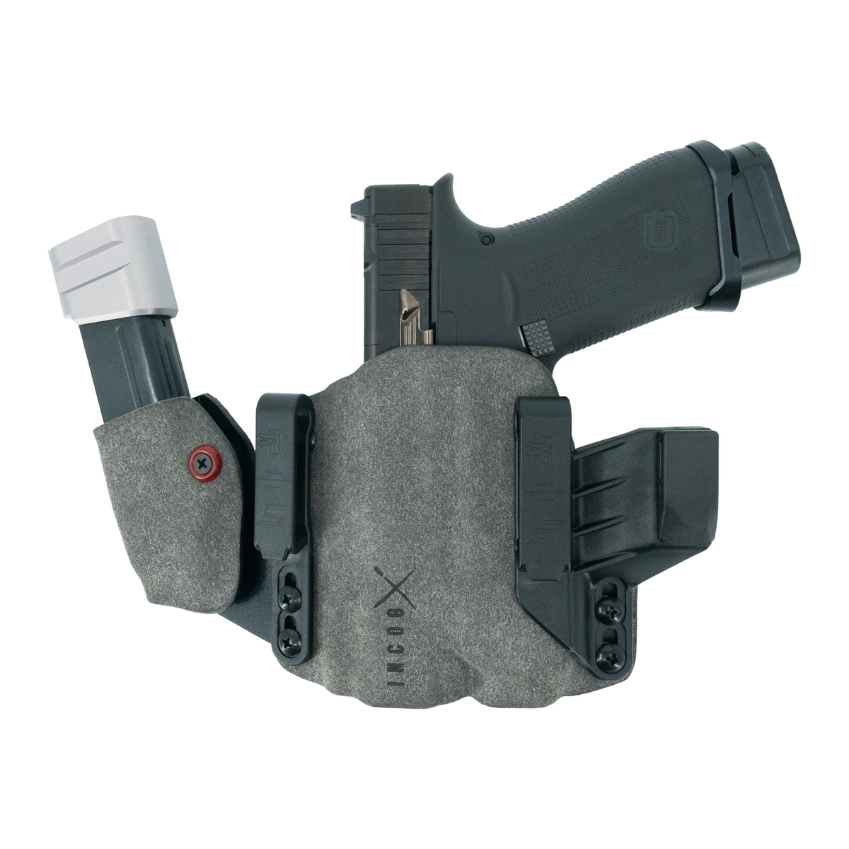 Haley Strategic Incog X Holster - Glock 43X/48 — Grey, Small Light + Mag Caddy Left, product view 1