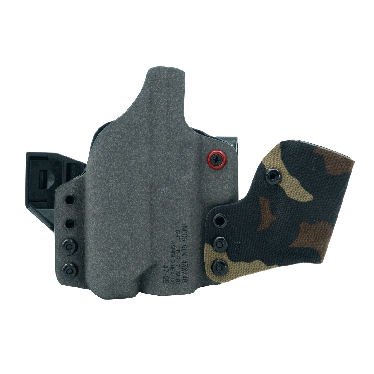 Haley Strategic Incog X Holster - Glock 43X/48 — M81 Woodland, Small Light + Mag Caddy Left, product view 2