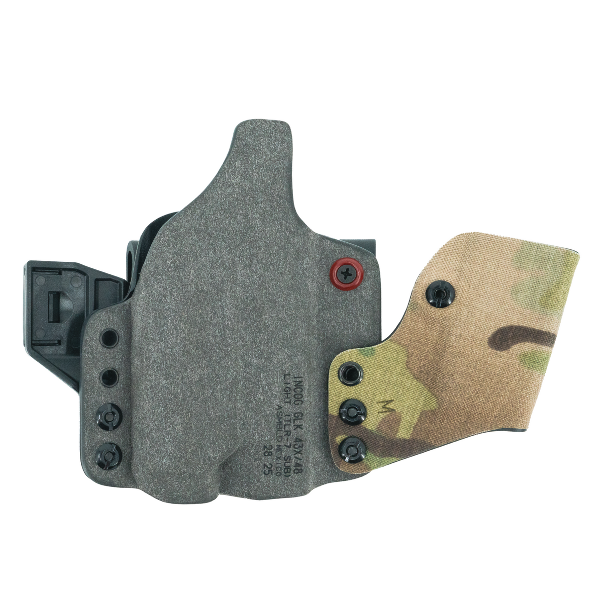 Haley Strategic Incog X Holster - Glock 43X/48 — Multicam, Small Light + Mag Caddy Left, product view 5