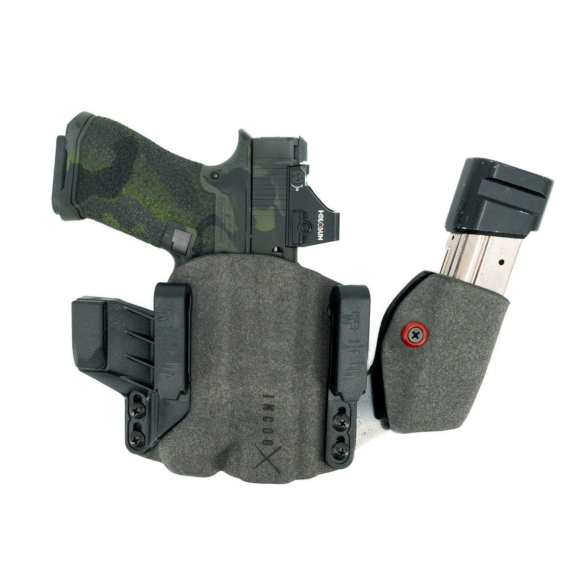 Haley Strategic Incog X Holster - Glock 43X/48 — Grey, Small Light + Mag Caddy Right, product view 1