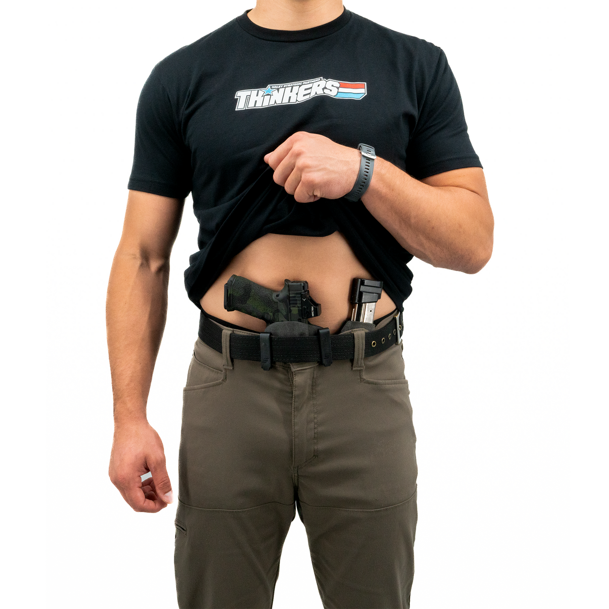Haley Strategic Incog X Holster - Glock 43X/48 — Grey, Small Light + Mag Caddy Right, product view 11