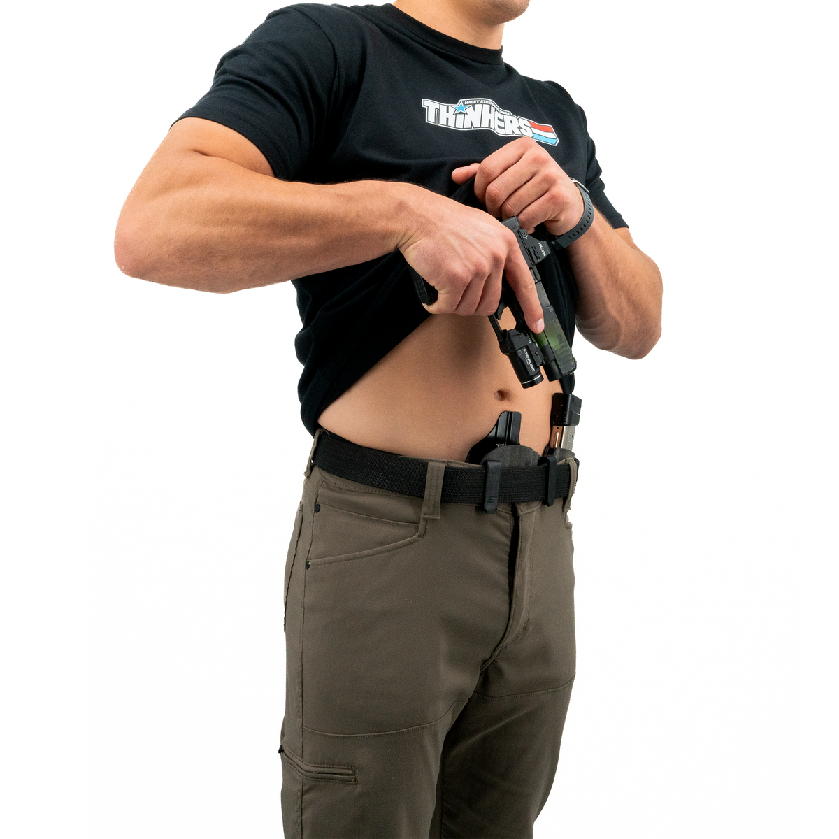 Haley Strategic Incog X Holster - Glock 43X/48 — Grey, Small Light + Mag Caddy Right, product view 15