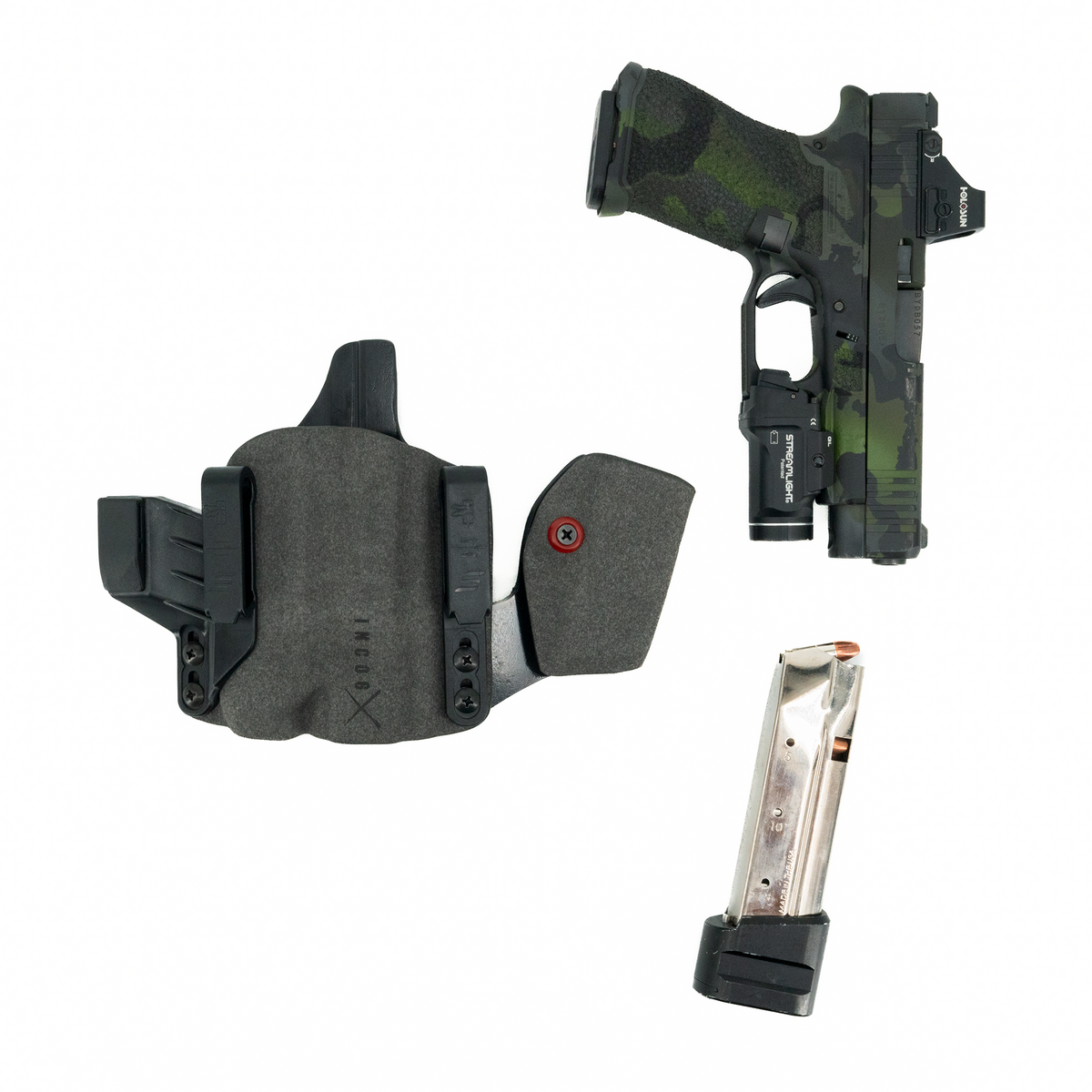 Haley Strategic Incog X Holster - Glock 43X/48 — Grey, Small Light + Mag Caddy Right, product view 2