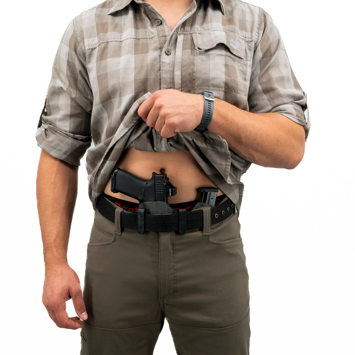 Haley Strategic Incog X Holster - Glock 43X/48 — Grey, No Light + Mag Caddy Right, product view 11