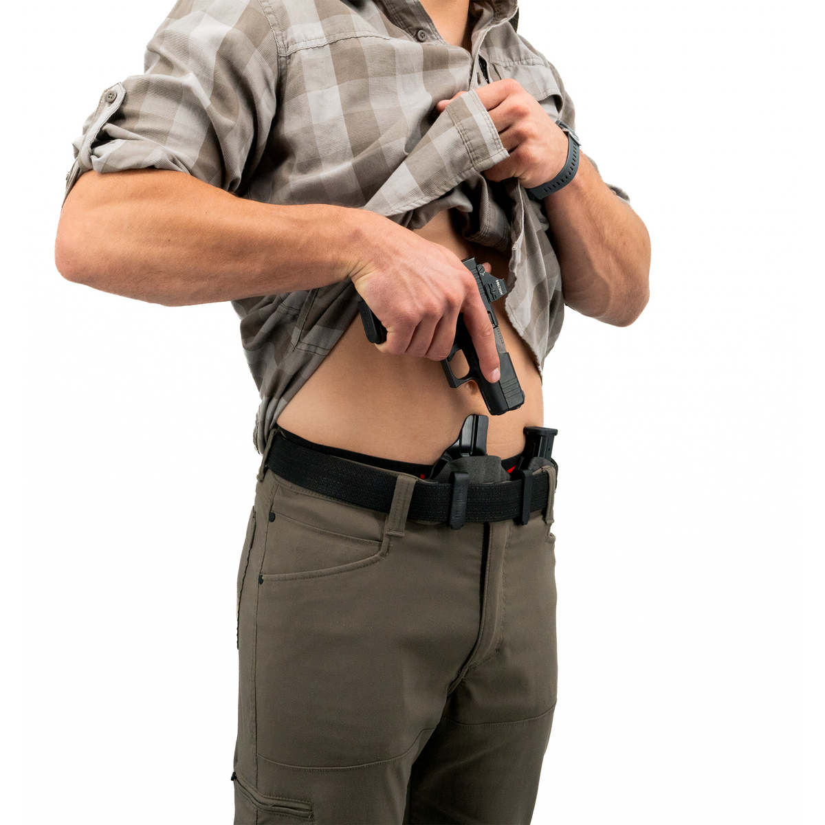 Haley Strategic Incog X Holster - Glock 43X/48 — Grey, No Light + Mag Caddy Right, product view 15