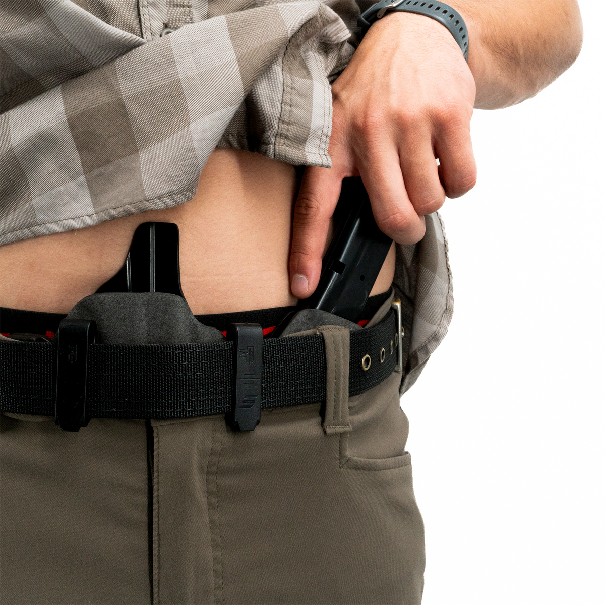 Haley Strategic Incog X Holster - Glock 43X/48 — Grey, No Light + Mag Caddy Right, product view 16