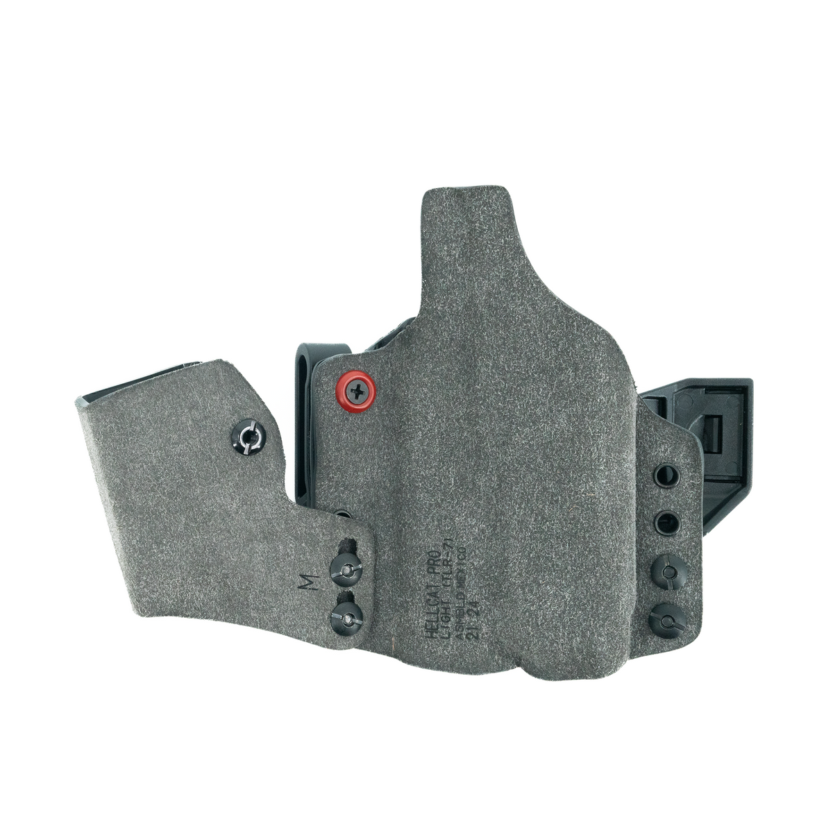 Haley Strategic Incog X Holster - Springfield Hellcat Pro/OSP — Grey, Small Light + Mag Caddy Right, product view 4