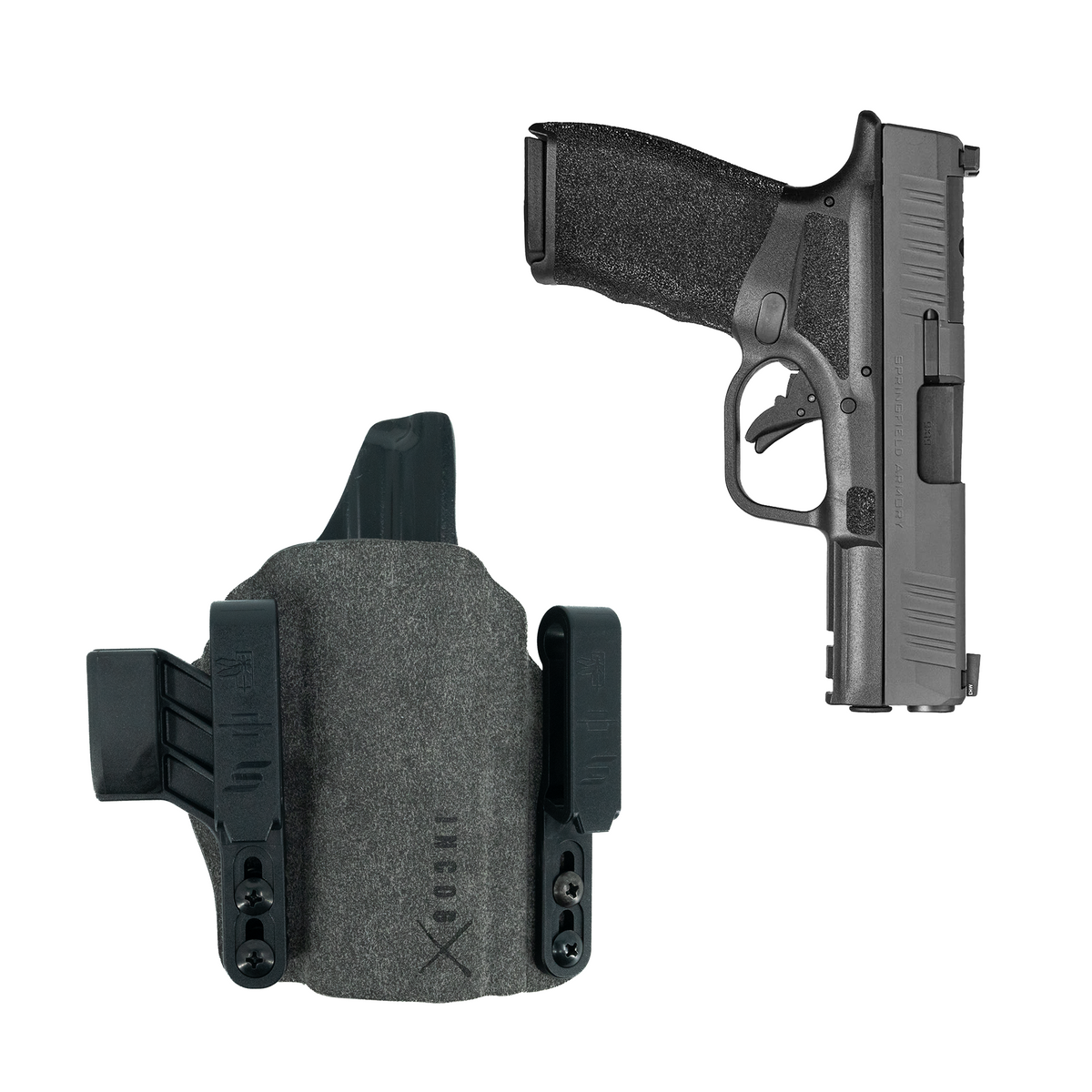 Haley Strategic Incog X Holster - Springfield Hellcat Pro/OSP — Grey, No Light Right, product view 10