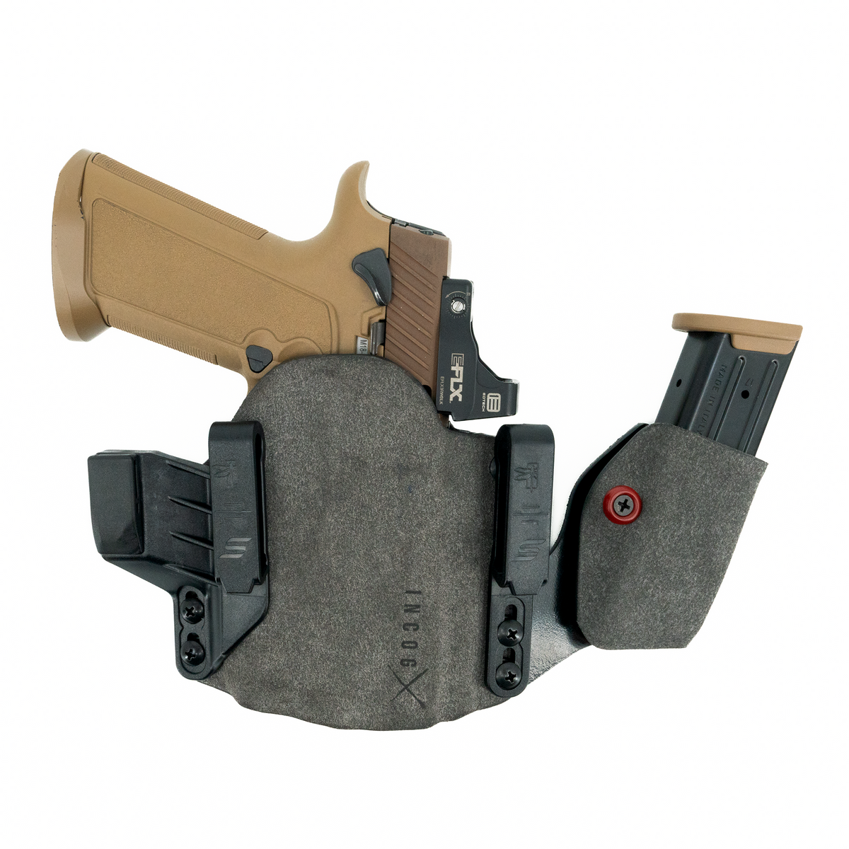 Haley Strategic Incog X Holster - SIG P320 — Grey, Small Light + Mag Caddy Right, product view 1 #color_grey