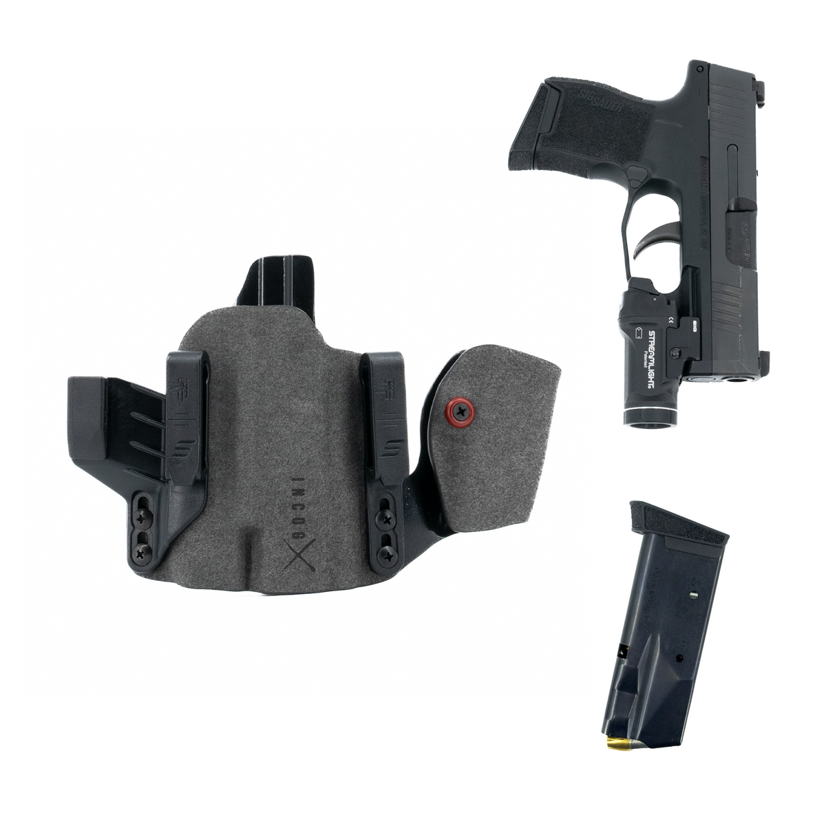Haley Strategic Incog X Holster - SIG P365 X/XL — Grey, Small Light + Mag Caddy Right, product view 15
