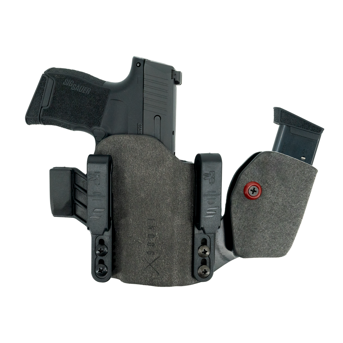 Haley Strategic Incog X Holster - SIG P365 X/XL — Grey, No Light + Mag Caddy Right, product view 1
