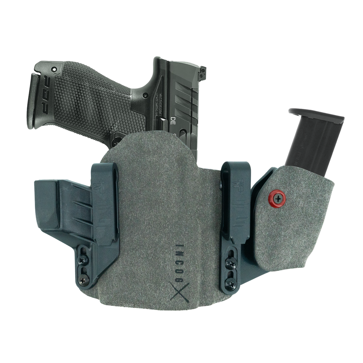 Haley Strategic Incog X Holster - Walther PDP — Grey, Small Light + Mag Caddy Right, product view 1 #color_grey