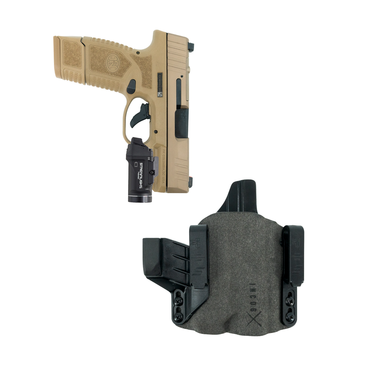 Haley Strategic Incog X Holster - FN Reflex XL/MRD — Grey, Small Light Right, product view 2