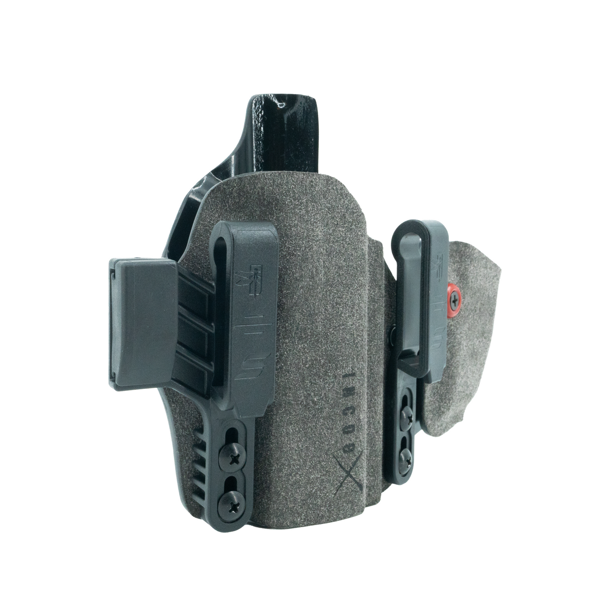 Haley Strategic Incog X Holster - FN Reflex XL/MRD — Grey, No Light + Mag Caddy Right, product view 4