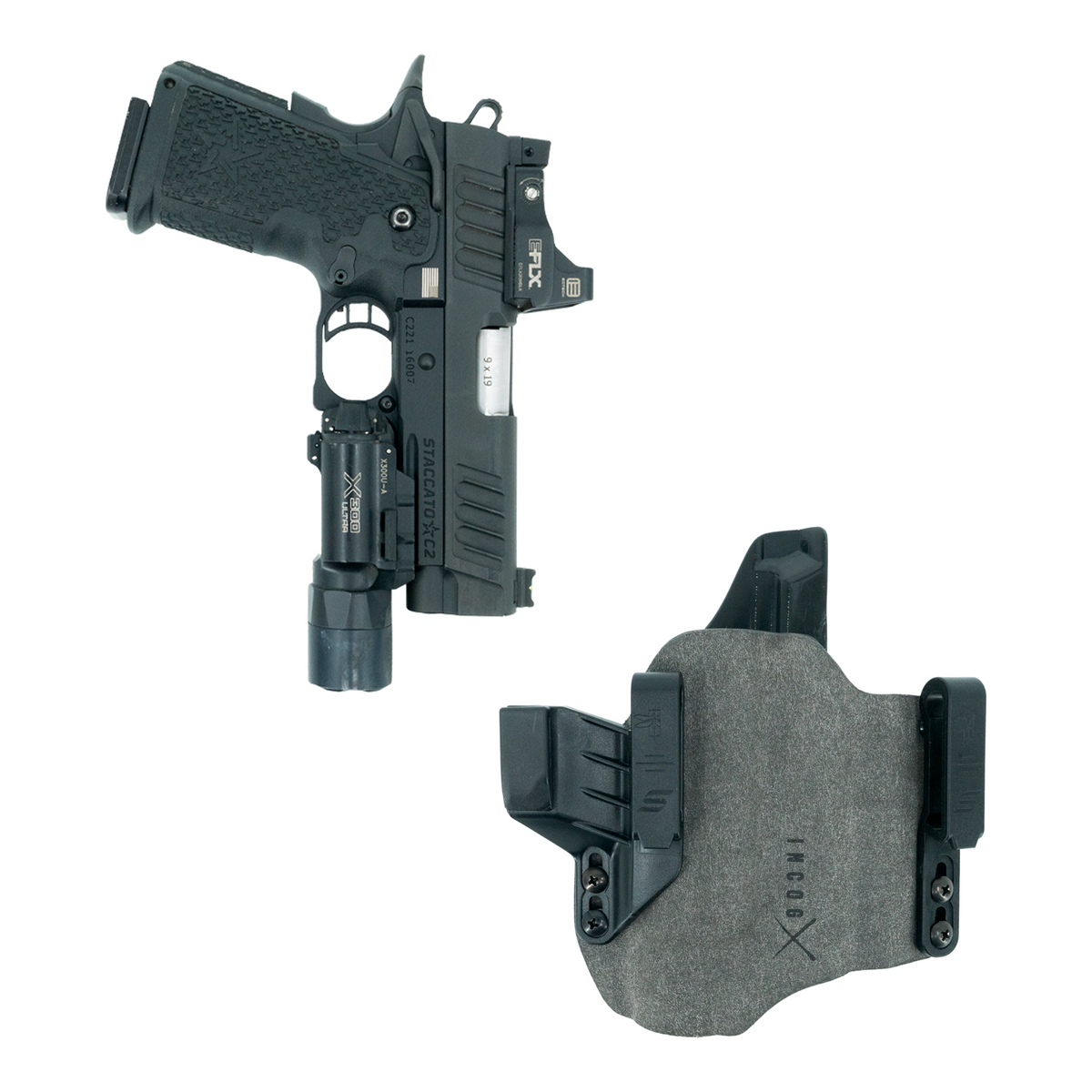 Haley Strategic Incog X Holster - Staccato CS/C2/P — Grey, C2/P Large Light Right, product view 2