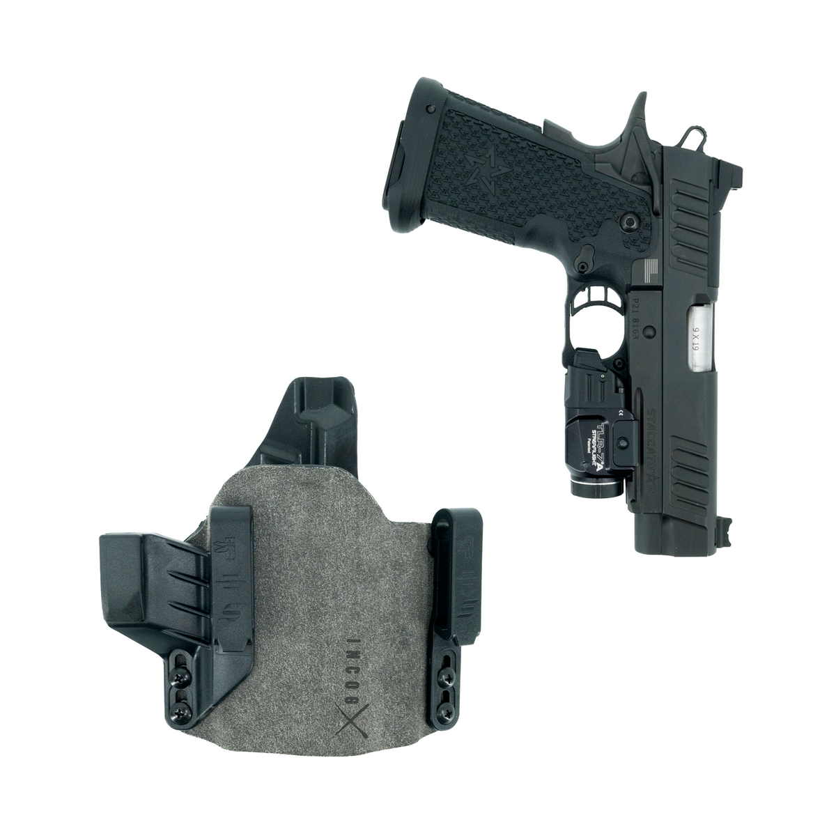 Haley Strategic Incog X Holster - Staccato CS/C2/P — Grey, Small Light Right, product view 11