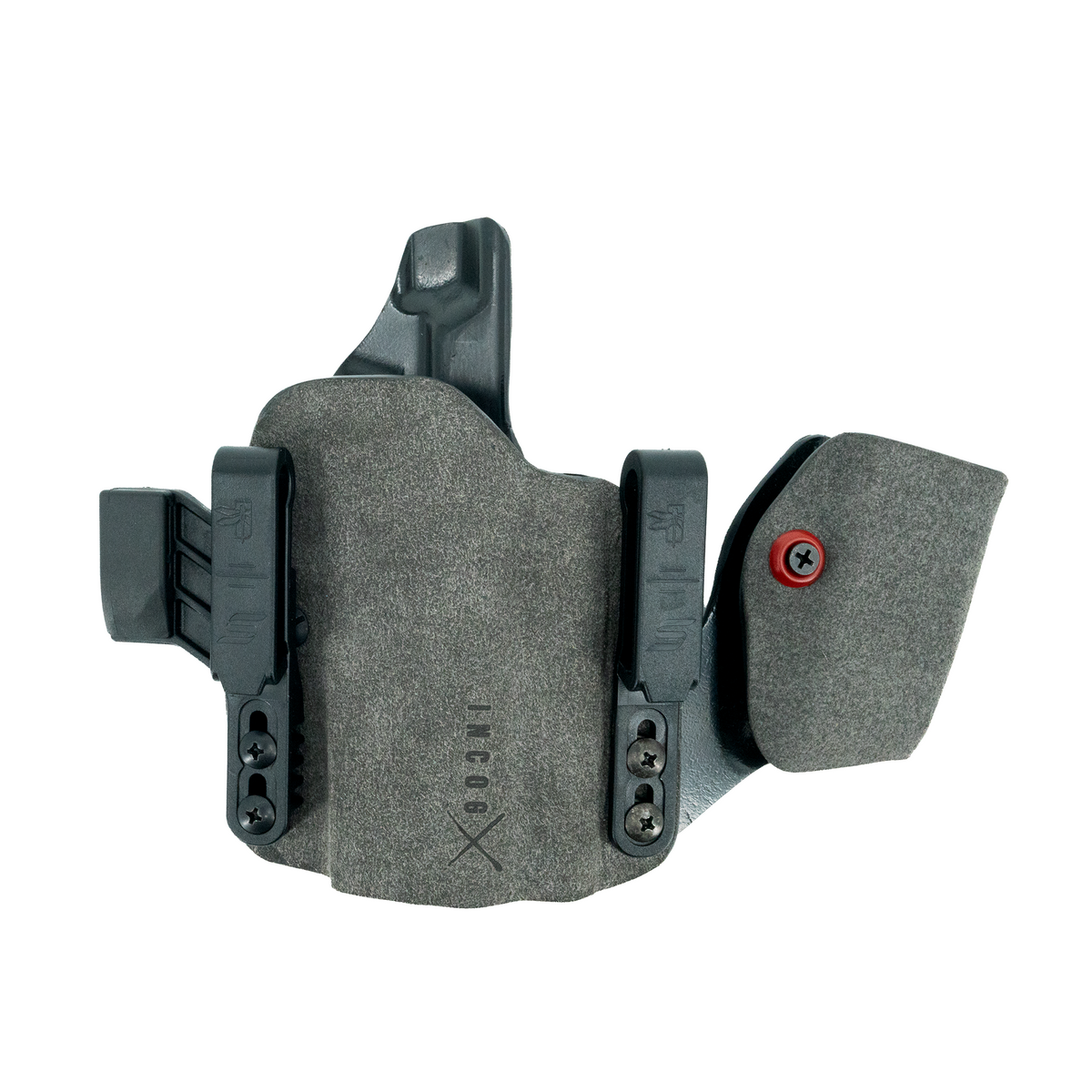 Haley Strategic Incog X Holster - Staccato CS/C2/P — Grey, No Light + Mag Caddy Right, product view 2