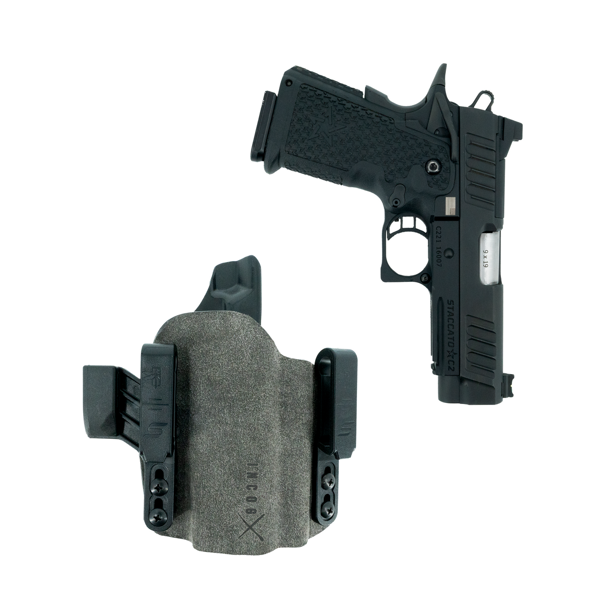 Haley Strategic Incog X Holster - Staccato CS/C2/P — Grey, No Light Right, product view 12