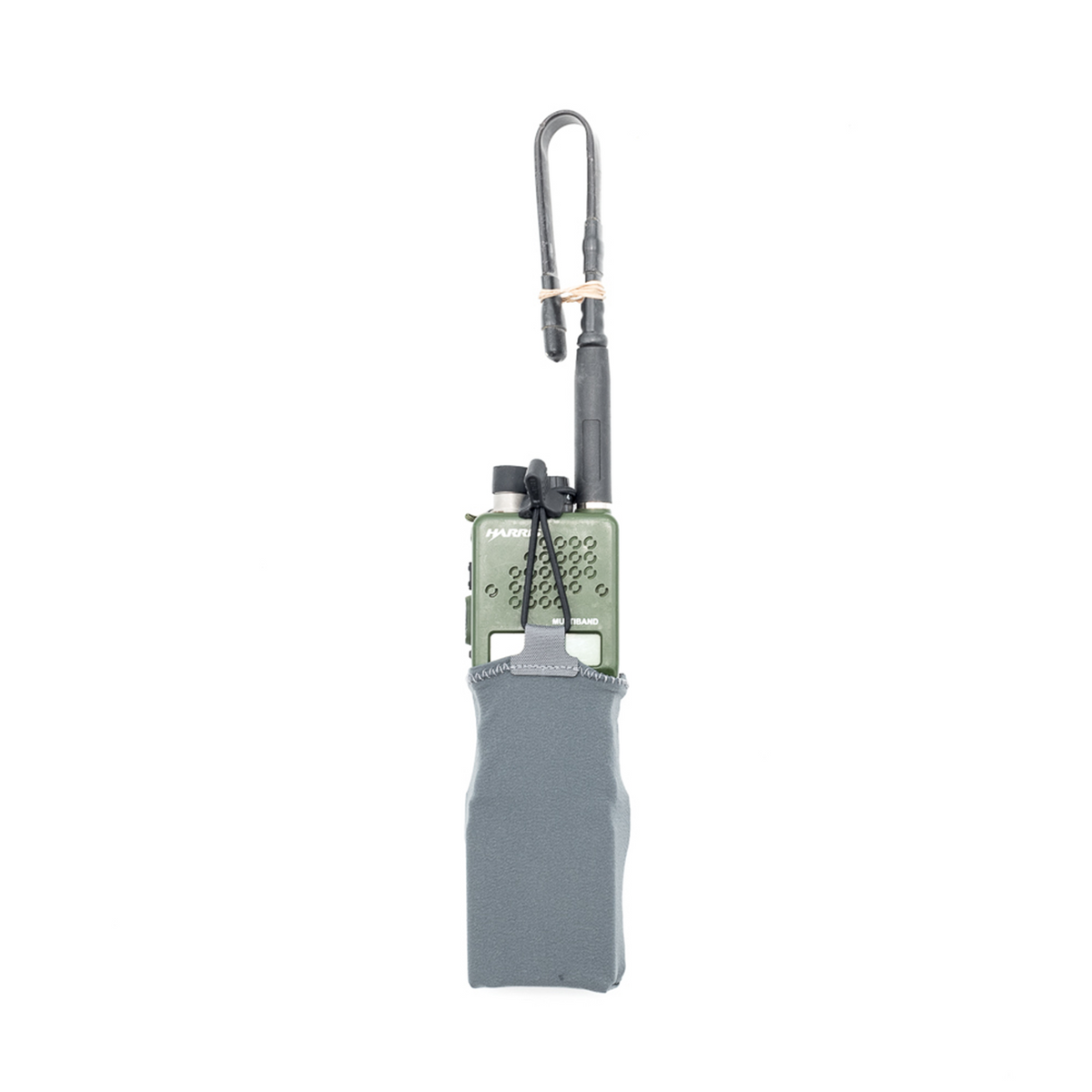 Haley Strategic Thorax Chicken Strap Radio Pouch — Grey, product view 1