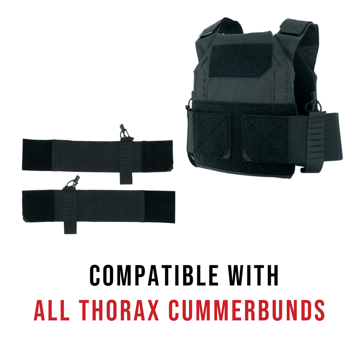 Haley Strategic Thorax Incog Plate Bags — Black, product view 3