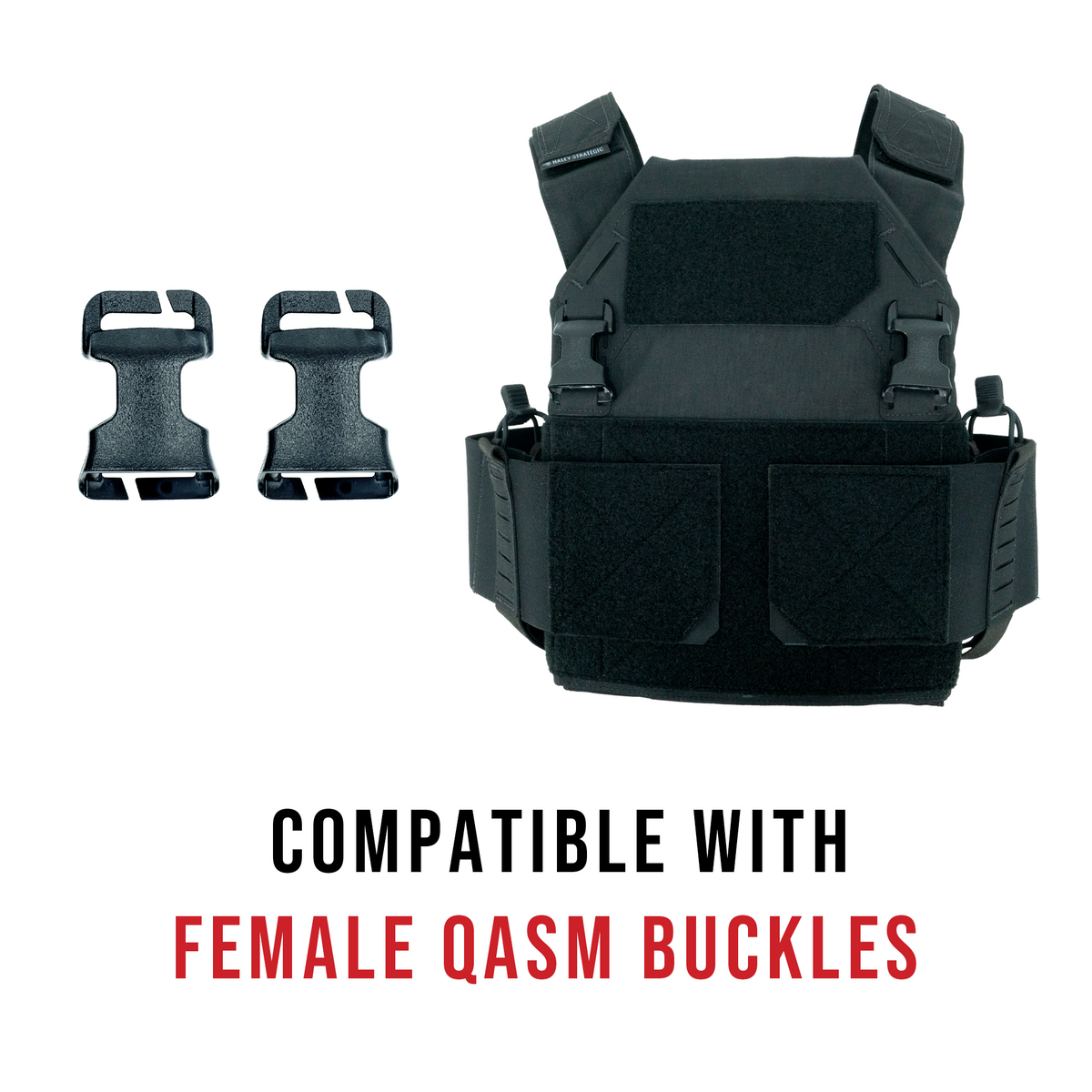 Haley Strategic Thorax Incog Plate Bags — Black, product view 4