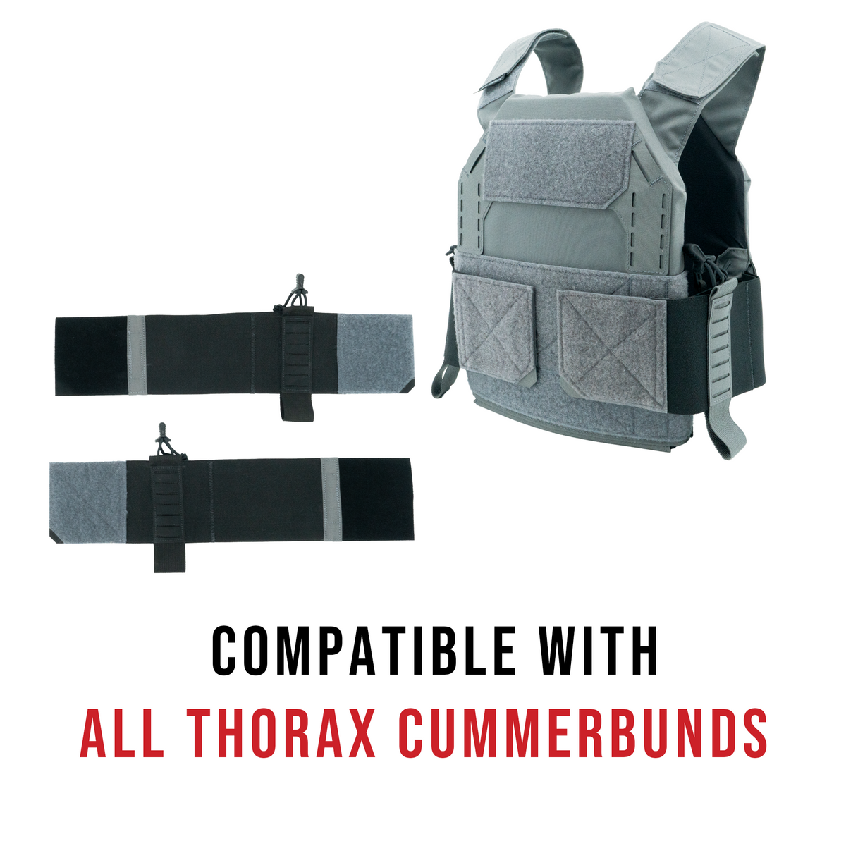 Haley Strategic Thorax Incog Plate Bags — Grey, product view 3